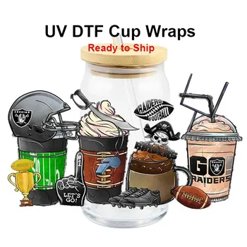 УФ-Наклейки DTFTransfer Libbey Glass Transfers Cup Wraps Наклейка для Чашек, Банок, Стаканов, Бутылок Оптом