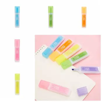 Фломастер 6 цветов, флуоресцентный маркер с наклонной головкой 6261, 6 цветов, флуоресцентные ручки, кисть большой емкости