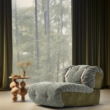 Французский одноместный диван в стиле ретро для гостиной с балконом, поворотный диван Advanced Sense