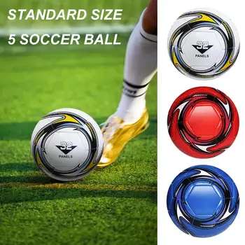 Футбольный мяч стандартного размера 5 Герметичный Кампусный футбольный резиновый Эластичный Износостойкий футбольный мяч Новый Устойчивый и прочный футбольный мяч I8y7