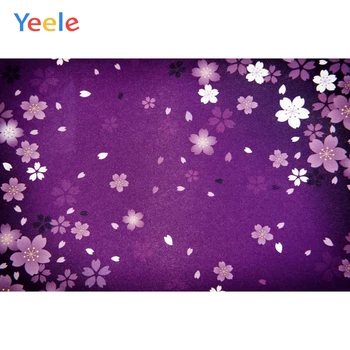 Цветущая Японская Сакура Фиолетовый Винтажный Детский портрет Виниловый фон Фотофоны Фон для Фотостудии Фотофон