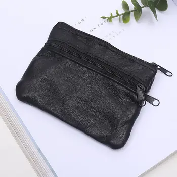 Черная деловая маленькая винтажная сумка для хранения из искусственной кожи, коробка для наушников, мужской кошелек, портмоне для монет