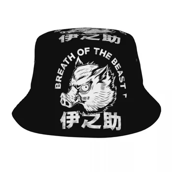 Шляпа Inosuke Kimetsu No Yaiba Bob Hat Летняя пляжная шляпная одежда Рыболовная кепка для женщин на открытом воздухе Панама с защитой от ультрафиолета