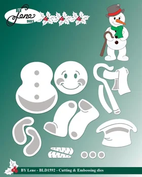 Штампы для резки металла Bunnycraft для вырезания снеговика для вырезания вырезок своими руками Бумажные открытки с тиснением Craft Die